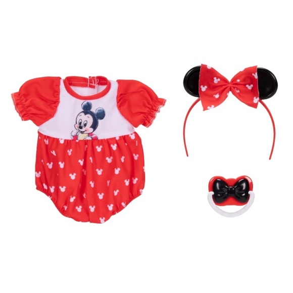 NEW Disney Darlings Deluxe Doll Mickey Mouse Outfit Clothes Pacifier Headband - Picture 2 of 2